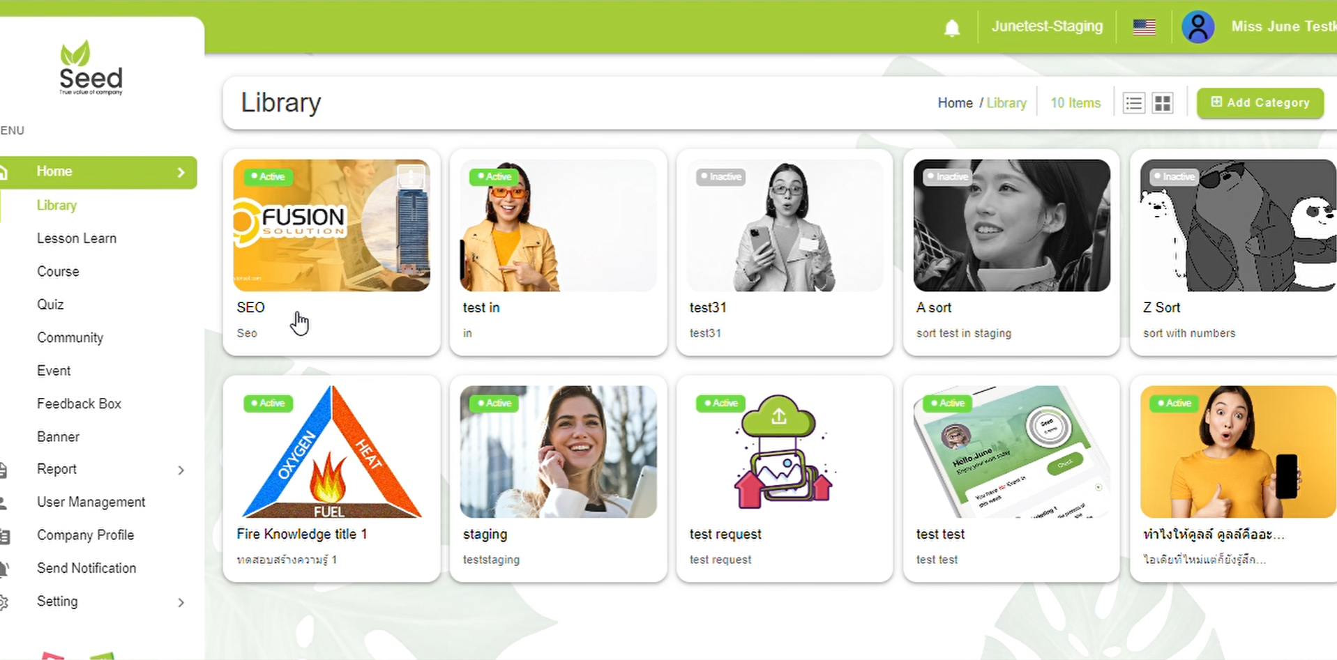 Seed Dashboard