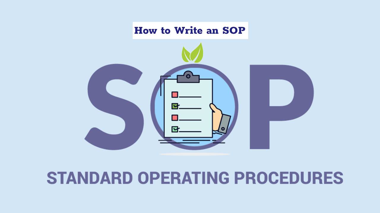 วิธีเขียน SOP อย่างถูกต้อง